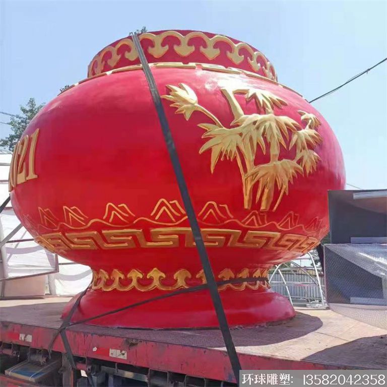 玻璃钢花篮雕塑,仿天安门花篮,花卉绢花花篮3